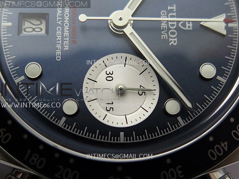 Black Bay Chrono M79360N SS ZF 1:1 Best Edition Blue Dial On SS Bracelet DD7750