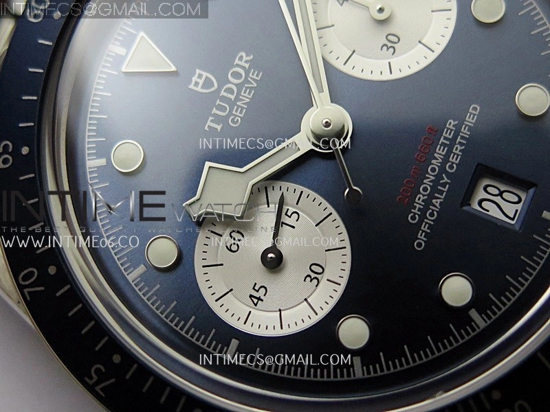 Black Bay Chrono M79360N SS ZF 1:1 Best Edition Blue Dial On SS Bracelet DD7750