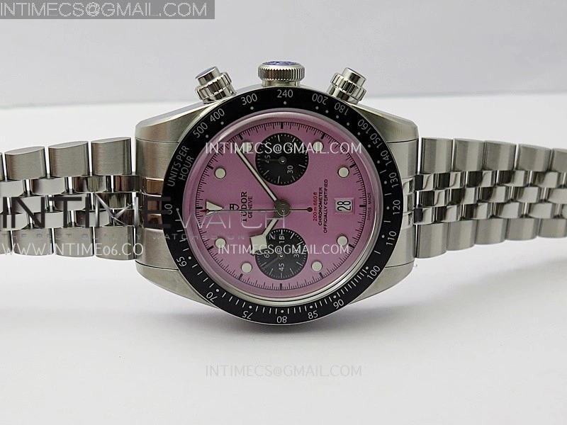 Black Bay Chrono M79360N SS ZF 1:1 Best Edition Pink Dial On SS Bracelet DD7750
