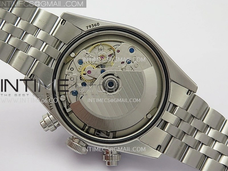 Black Bay Chrono M79360N SS ZF 1:1 Best Edition Pink Dial On SS Bracelet DD7750