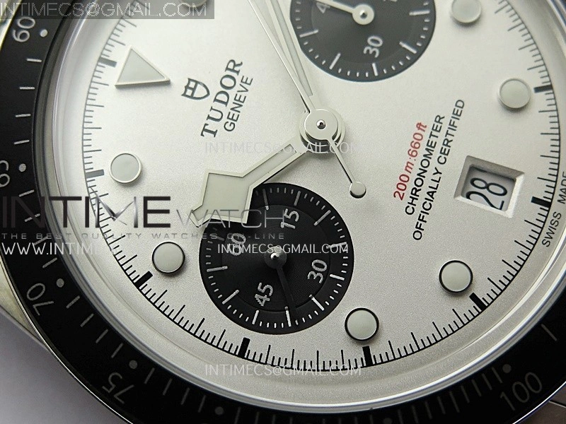 Black Bay Chrono M79360N SS ZF 1:1 Best Edition White Dial On SS Bracelet DD7750