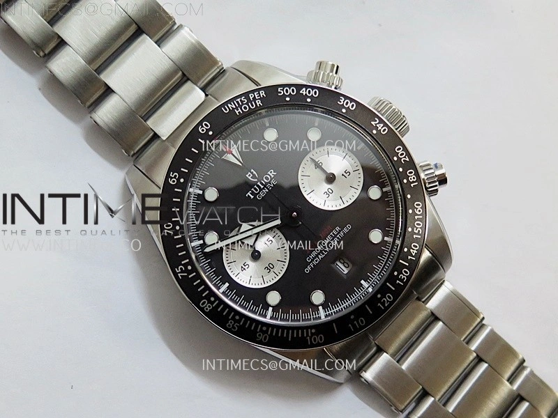 Black Bay Chrono SS TWF 1:1 Best Edition Black Dial on SS Bracelet A7750
