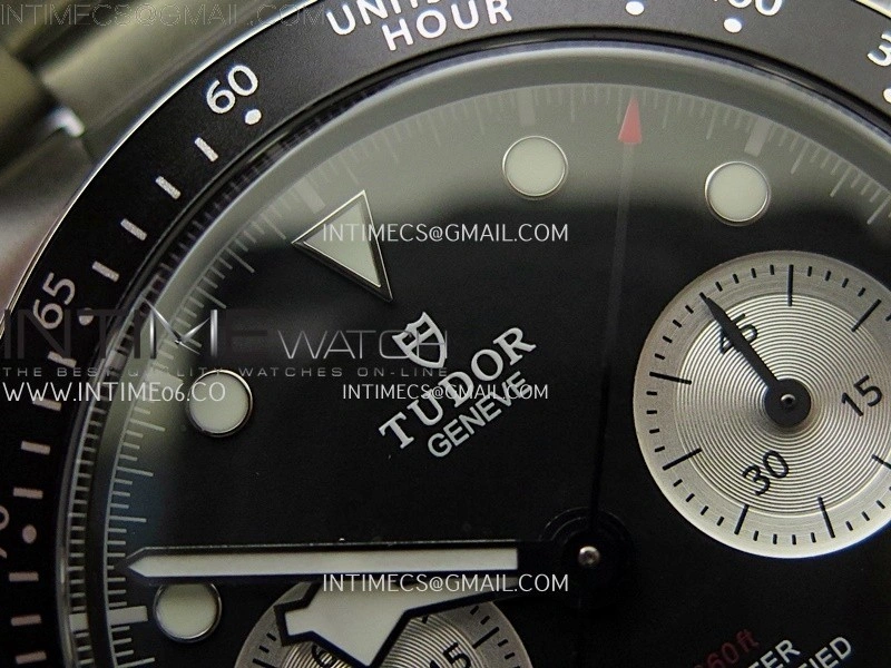 Black Bay Chrono SS TWF 1:1 Best Edition Black Dial on SS Bracelet A7750