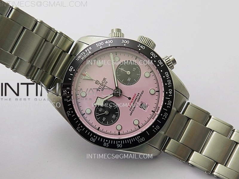 Black Bay Chrono SS TWF 1:1 Best Edition Pink Dial on SS Bracelet A7750