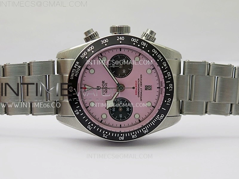 Black Bay Chrono SS TWF 1:1 Best Edition Pink Dial on SS Bracelet A7750