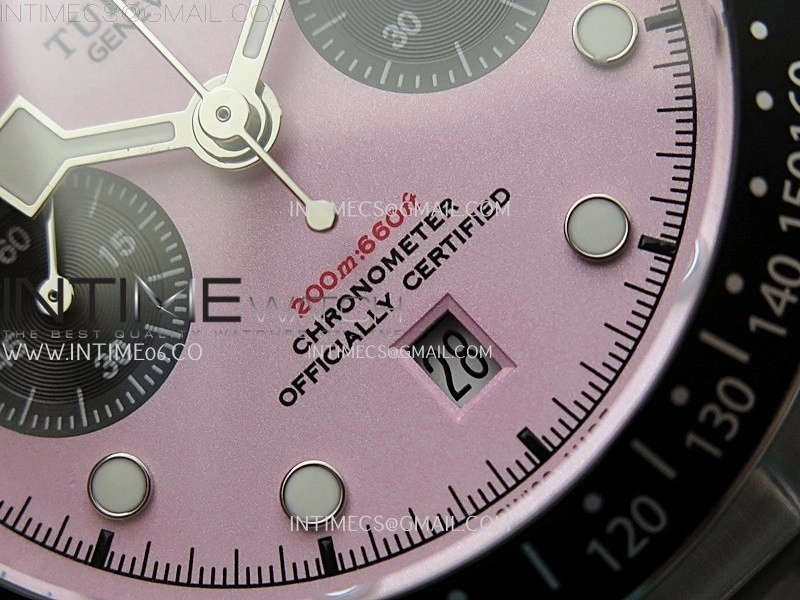 Black Bay Chrono SS TWF 1:1 Best Edition Pink Dial on SS Bracelet A7750