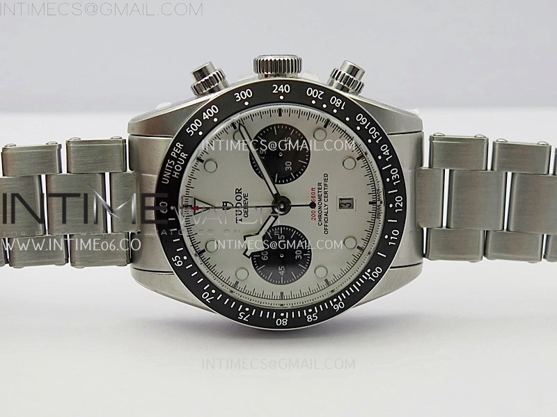 Black Bay Chrono SS TWF 1:1 Best Edition White Dial on SS Bracelet A7750