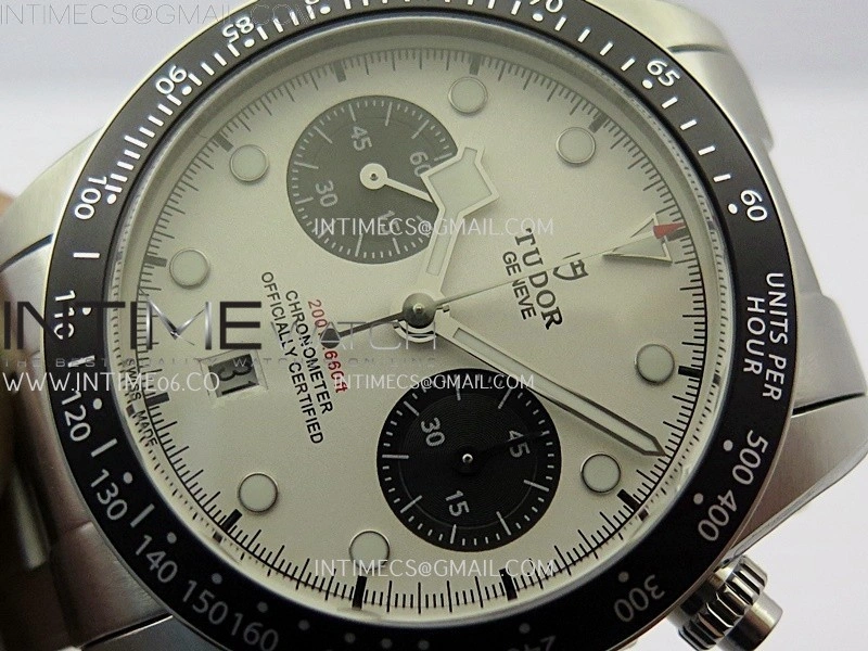 Black Bay Chrono SS TWF 1:1 Best Edition White Dial on SS Bracelet A7750