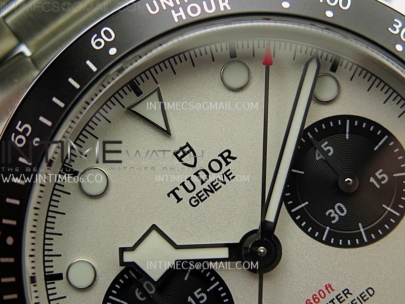 Black Bay Chrono SS TWF 1:1 Best Edition White Dial on SS Bracelet A7750