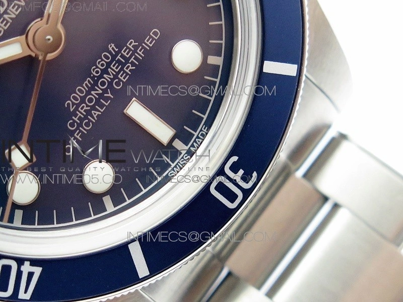 Black Bay Fifty Eight 39mm SS ZF 1:1 Best Edition Blue Dial on SS Bracelet A2824