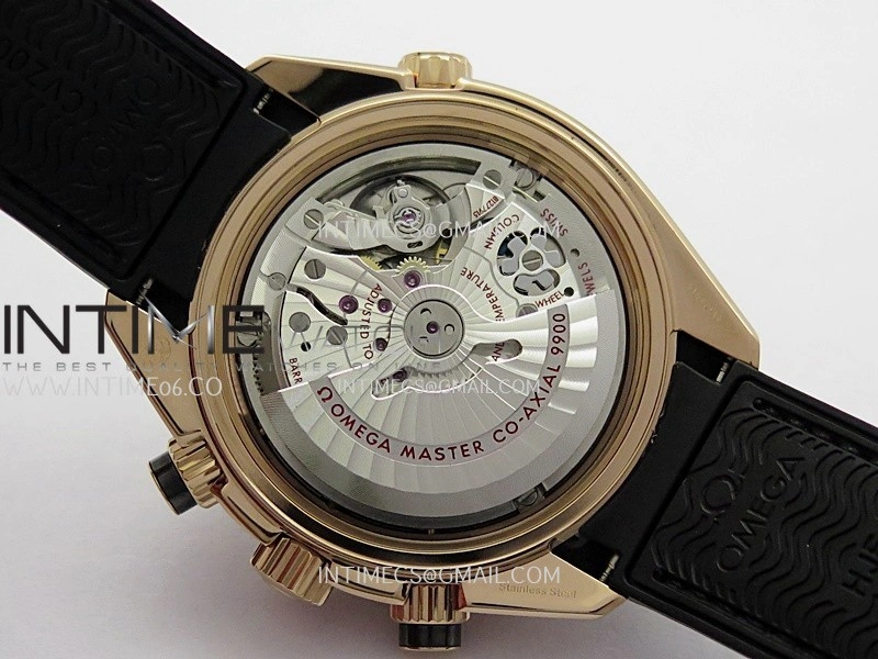 Planet Ocean Master Chronometer Black Ceramic Bezel RG VRF 1:1 Best Edition Black Dial On Black Gummy Strap A9900