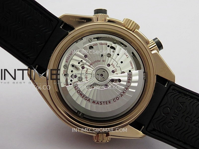 Planet Ocean Master Chronometer Black Ceramic Bezel RG VRF 1:1 Best Edition Black Dial On Black Gummy Strap A9900