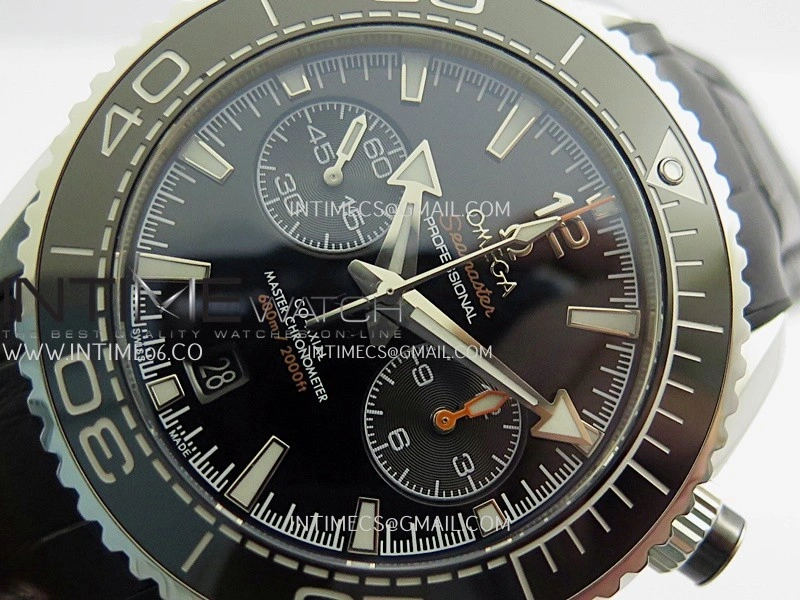 Planet Ocean Master Chronometer Black Ceramic Bezel SS VRF 1:1 Best Edition Black Dial On Black Gummy Strap A9900