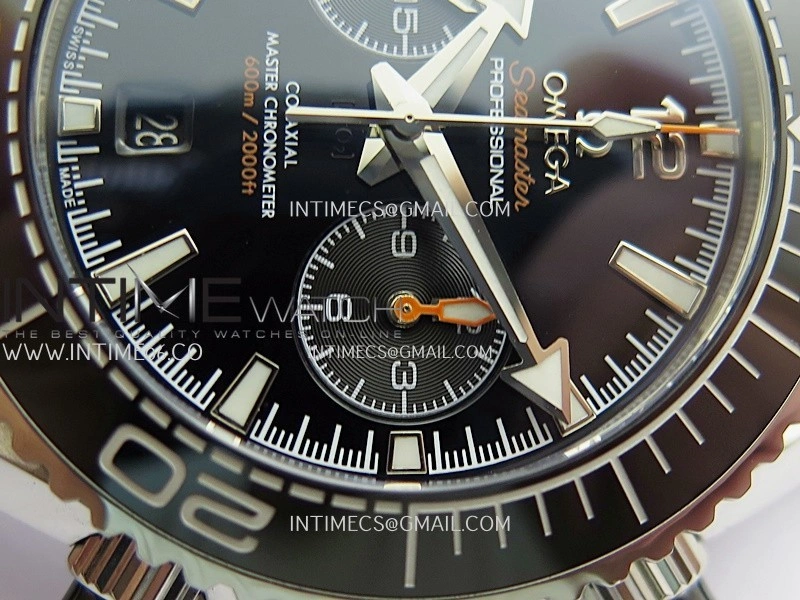 Planet Ocean Master Chronometer Black Ceramic Bezel SS VRF 1:1 Best Edition Black Dial On Black Gummy Strap A9900