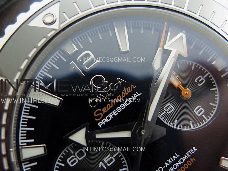 Planet Ocean Master Chronometer Black Ceramic Bezel SS VRF 1:1 Best Edition Black Dial On Black Gummy Strap A9900