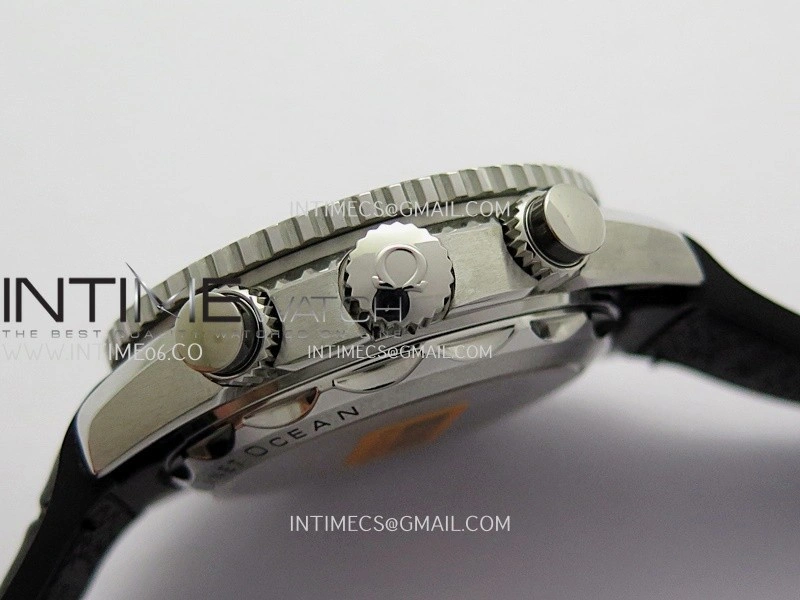 Planet Ocean Master Chronometer Black Ceramic Bezel SS VRF 1:1 Best Edition Black Dial On Black Gummy Strap A9900