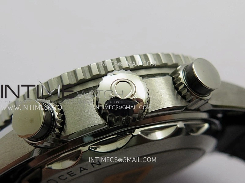 Planet Ocean Master Chronometer Black Ceramic Bezel SS VRF 1:1 Best Edition Black Dial On Black Gummy Strap A9900