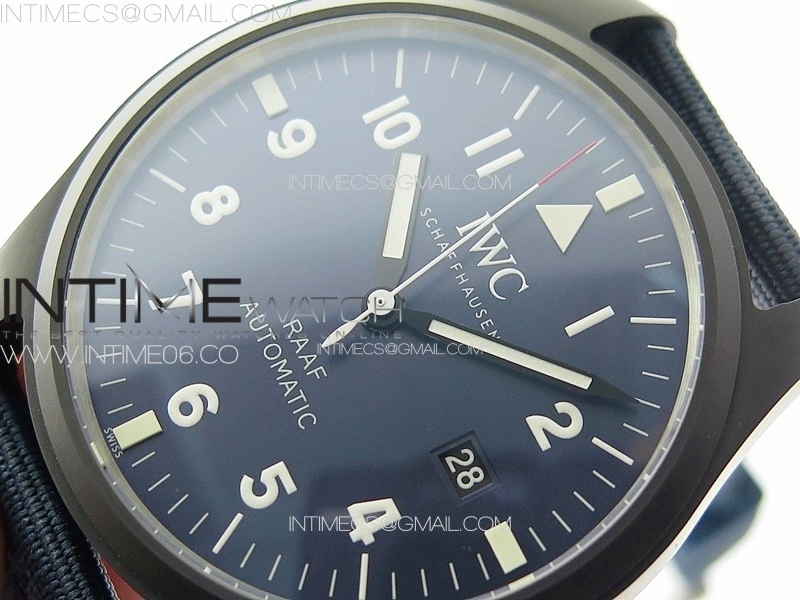 Pilot Mark RAAF Black Ceramic M+ 1:1 Best Edition Blue Dial on Blue Nylon Strap A2892 to Cal.35111