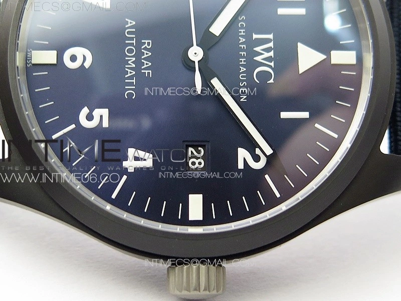 Pilot Mark RAAF Black Ceramic M+ 1:1 Best Edition Blue Dial on Blue Nylon Strap A2892 to Cal.35111