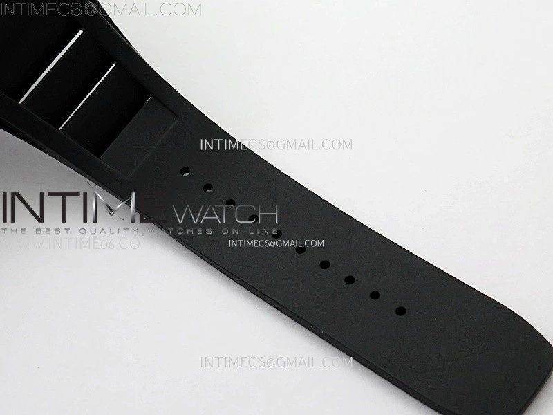 RM035 Americas Black Ceramic SONIC Best Edition Skeleton Dial on Black Rubber Strap Clone RMUL1