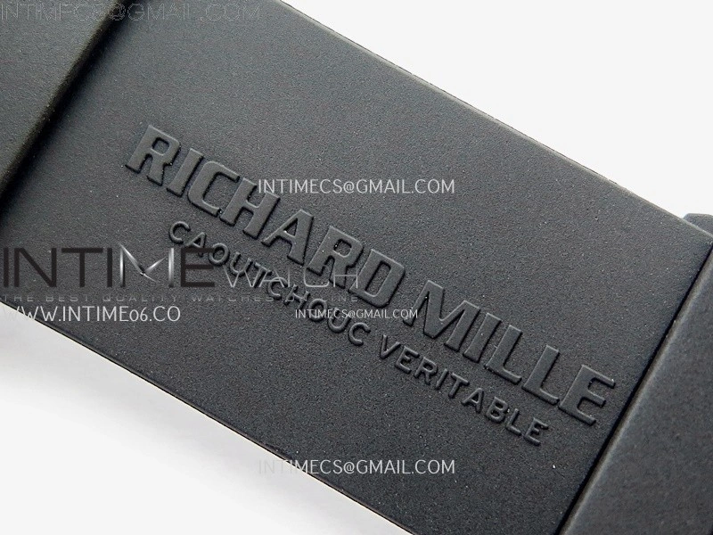 RM035 Americas Black Ceramic SONIC Best Edition Skeleton Dial on Black Rubber Strap Clone RMUL1