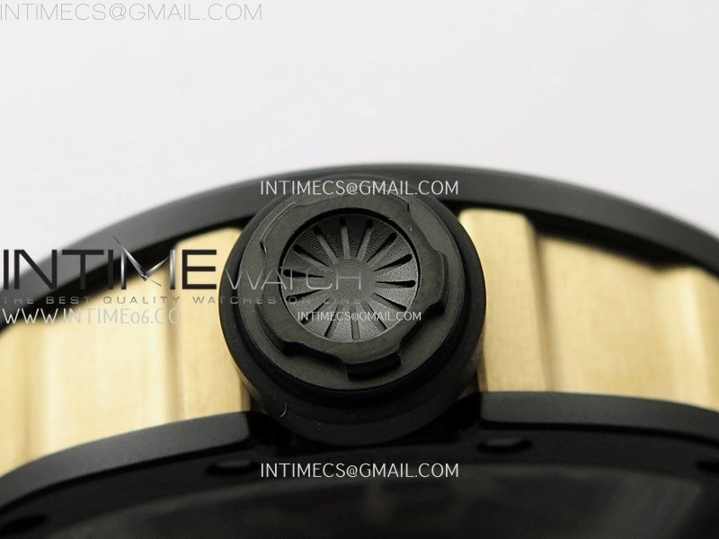 RM035 Americas RG Black Ceramic SONIC Best Edition Skeleton Dial on Black Rubber Strap Clone RMUL1