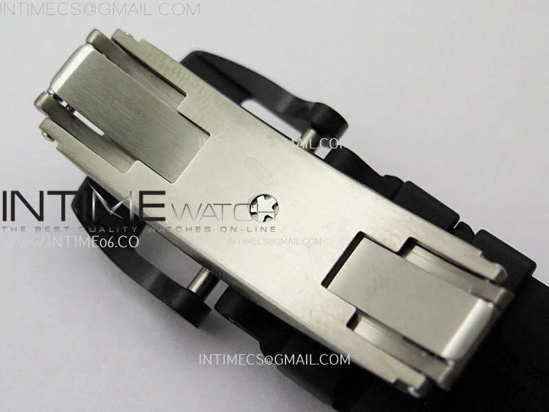 RM035 Americas RG Black Ceramic SONIC Best Edition Skeleton Dial on Black Rubber Strap Clone RMUL1