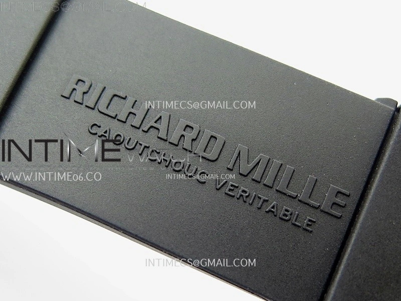 RM035 Americas RG Black Ceramic SONIC Best Edition Skeleton Dial on Black Rubber Strap Clone RMUL1