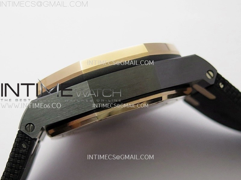 Royal Oak Offshore 44mm Black Ceramic TKF 1:1 Best Edition Gray Dial RG Bezel on Black Rubber Strap A3126