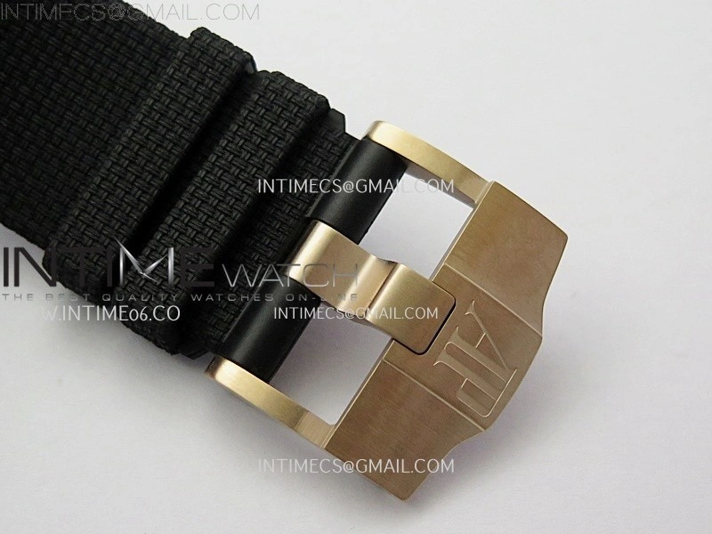 Royal Oak Offshore 44mm Black Ceramic TKF 1:1 Best Edition Gray Dial RG Bezel on Black Rubber Strap A3126