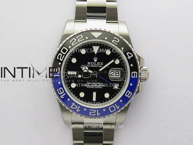GMT-Master II 126710 BLNR Black Blue V2 904L SS QF 1:1 Best Edition Black Dial On Oyster Bracelet SH3285 CHS