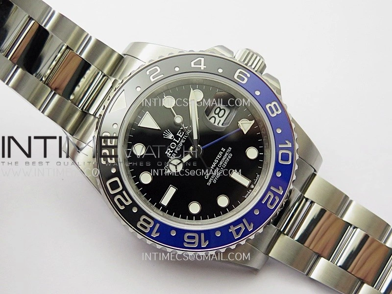 GMT-Master II 126710 BLNR Black Blue V2 904L SS QF 1:1 Best Edition Black Dial On Oyster Bracelet SH3285 CHS