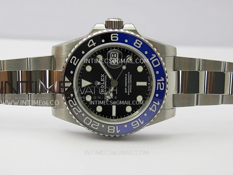GMT-Master II 126710 BLNR Black Blue V2 904L SS QF 1:1 Best Edition Black Dial On Oyster Bracelet SH3285 CHS
