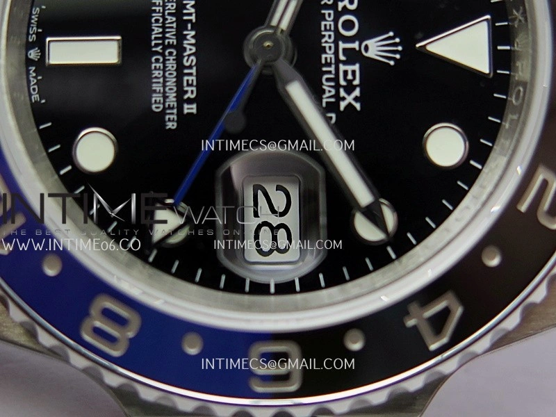 GMT-Master II 126710 BLNR Black Blue V2 904L SS QF 1:1 Best Edition Black Dial On Oyster Bracelet SH3285 CHS