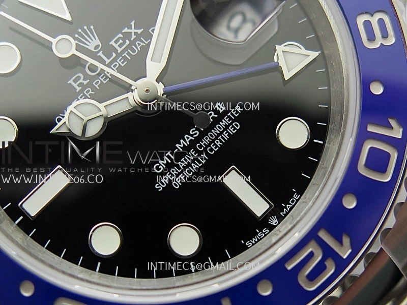 GMT-Master II 126710 BLNR Black Blue V2 904L SS QF 1:1 Best Edition Black Dial On Oyster Bracelet SH3285 CHS