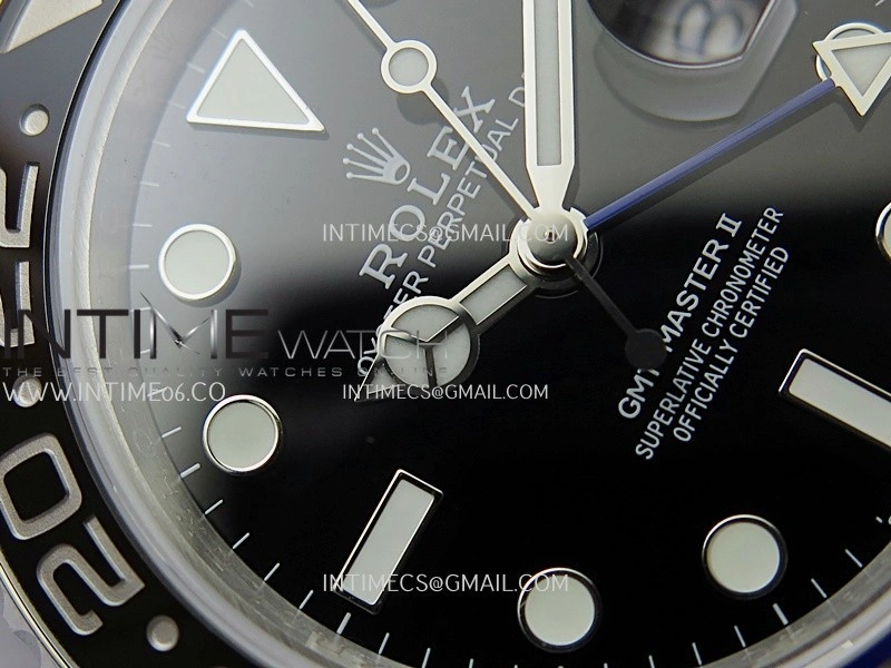 GMT-Master II 126710 BLNR Black Blue V2 904L SS QF 1:1 Best Edition Black Dial On Oyster Bracelet SH3285 CHS