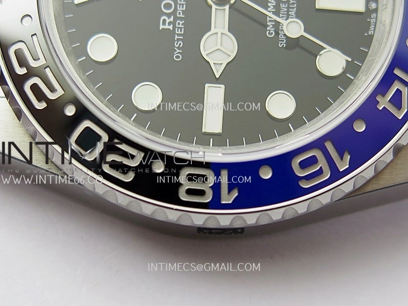 GMT-Master II 126710 BLNR Black Blue V2 904L SS QF 1:1 Best Edition Black Dial On Oyster Bracelet SH3285 CHS