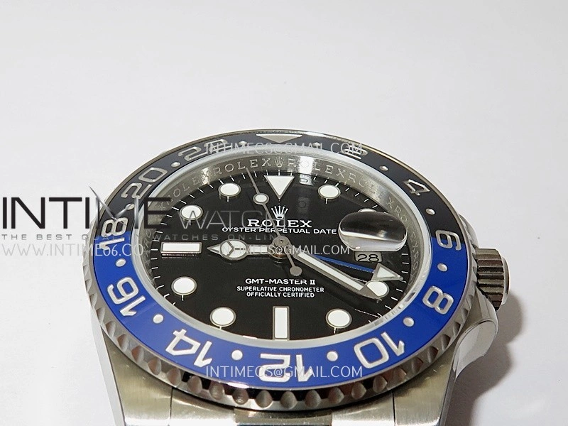 GMT-Master II 126710 BLNR Black Blue V2 904L SS QF 1:1 Best Edition Black Dial On Oyster Bracelet SH3285 CHS