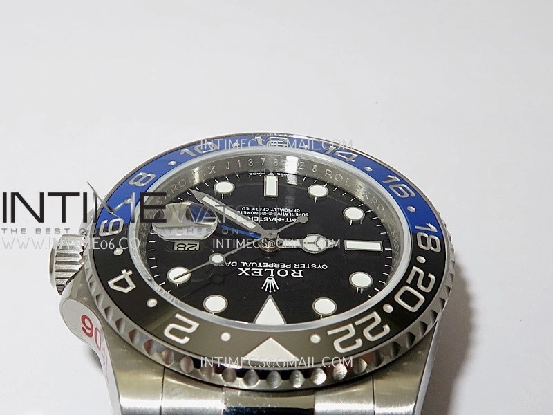 GMT-Master II 126710 BLNR Black Blue V2 904L SS QF 1:1 Best Edition Black Dial On Oyster Bracelet SH3285 CHS