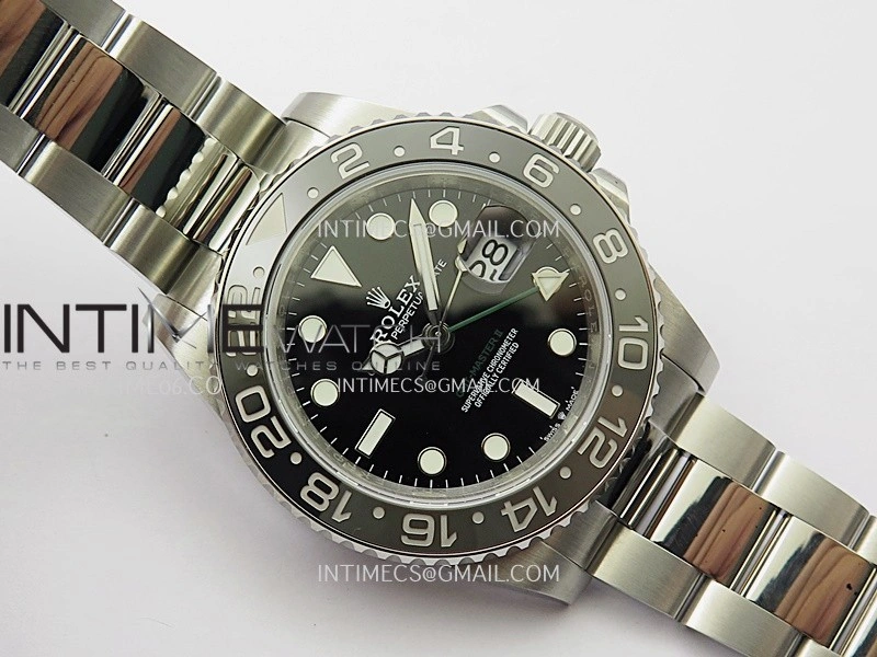 GMT-Master II 126710 GRNR Black Gray V2 904L SS QF 1:1 Best Edition Black Dial On Oyster Bracelet SH3285 CHS