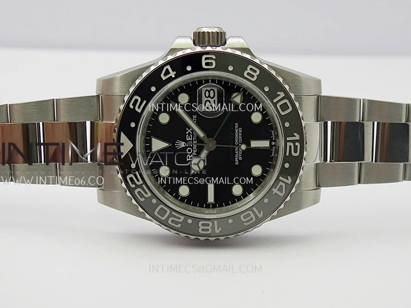 GMT-Master II 126710 GRNR Black Gray V2 904L SS QF 1:1 Best Edition Black Dial On Oyster Bracelet SH3285 CHS