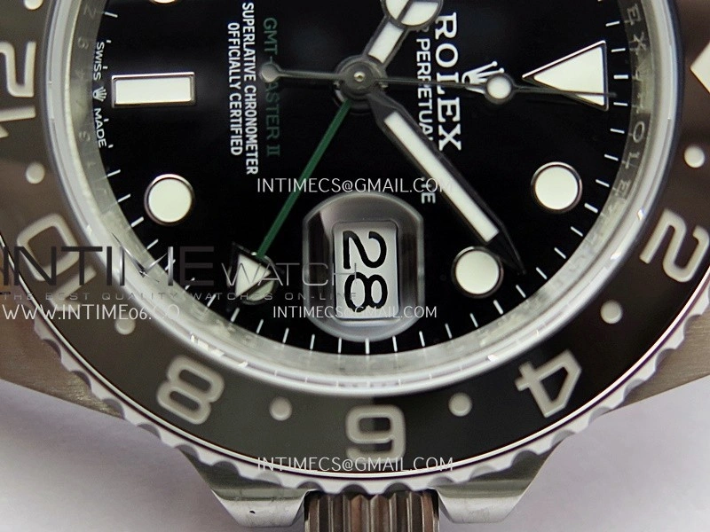GMT-Master II 126710 GRNR Black Gray V2 904L SS QF 1:1 Best Edition Black Dial On Oyster Bracelet SH3285 CHS