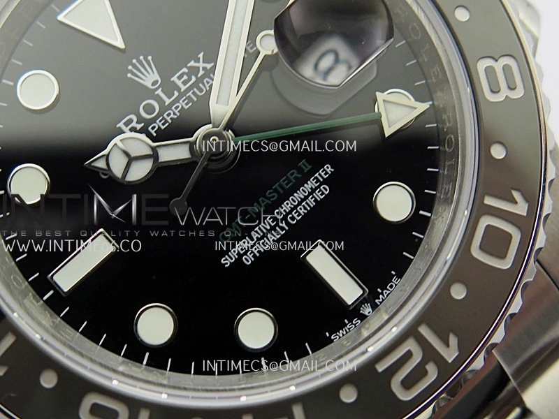 GMT-Master II 126710 GRNR Black Gray V2 904L SS QF 1:1 Best Edition Black Dial On Oyster Bracelet SH3285 CHS