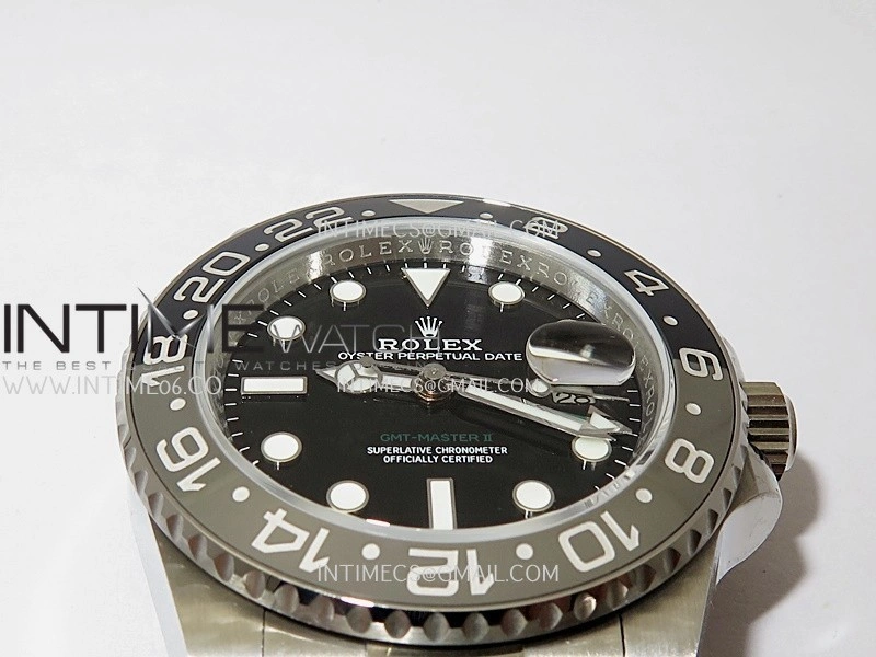 GMT-Master II 126710 GRNR Black Gray V2 904L SS QF 1:1 Best Edition Black Dial On Oyster Bracelet SH3285 CHS