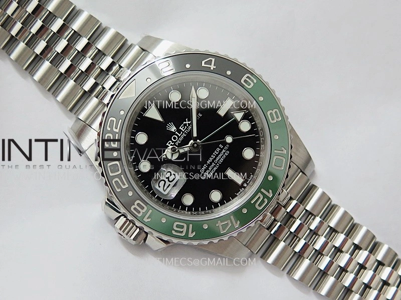 GMT-Master II 126720 VTNR Black Green 904L SS ERF 1:1 Best Edition Black Dial On Jubilee Bracelet JH3285 CHS