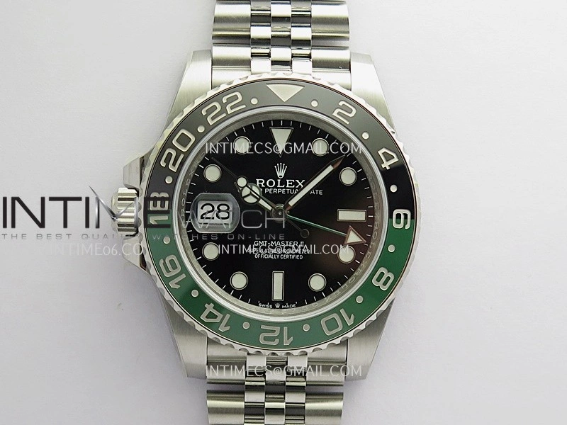 GMT-Master II 126720 VTNR Black Green 904L SS ERF 1:1 Best Edition Black Dial On Jubilee Bracelet JH3285 CHS