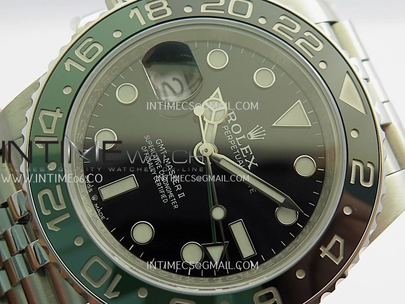 GMT-Master II 126720 VTNR Black Green 904L SS ERF 1:1 Best Edition Black Dial On Jubilee Bracelet JH3285 CHS