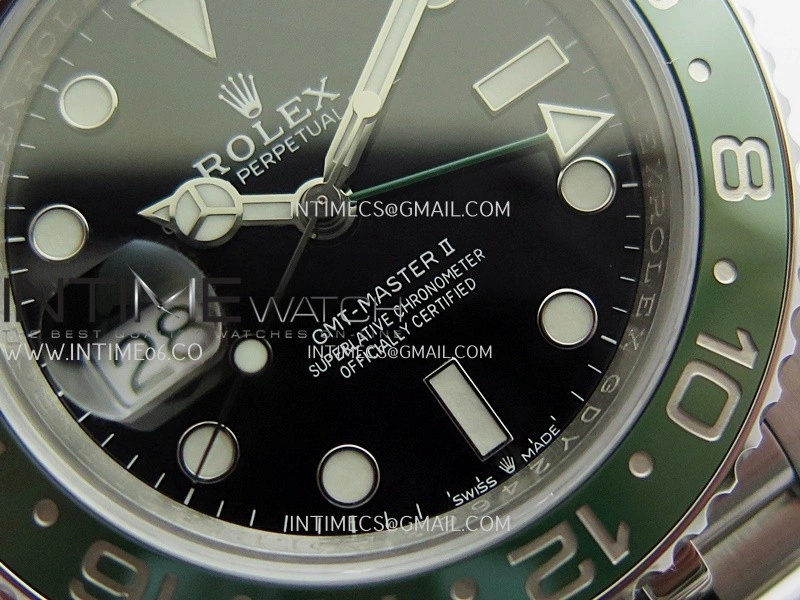 GMT-Master II 126720 VTNR Black Green 904L SS ERF 1:1 Best Edition Black Dial On Jubilee Bracelet JH3285 CHS