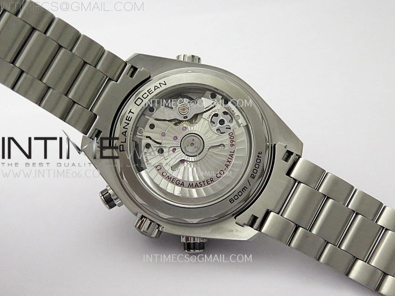Planet Ocean Master Chronometer Black Orange Ceramic Bezel SS SCF 1:1 Best Edition Black Dial on SS Bracelet A9900
