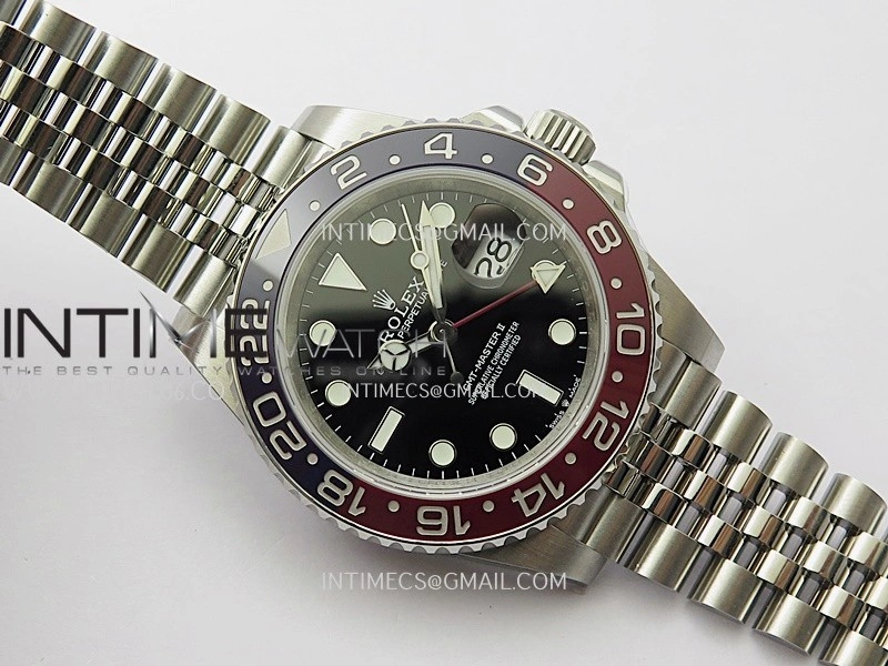 GMT-Master II 126710 BLRO Black Red V2 904L SS QF 1:1 Best Edition Black Dial On Jubilee Bracelet SH3285 CHS